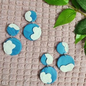 Sky clouds earrings handmade